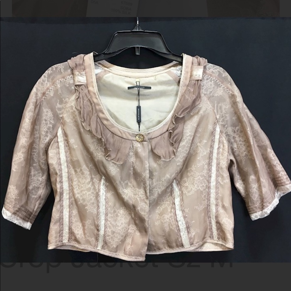 Elie Tahari Caressa Silk and Lace Jacket